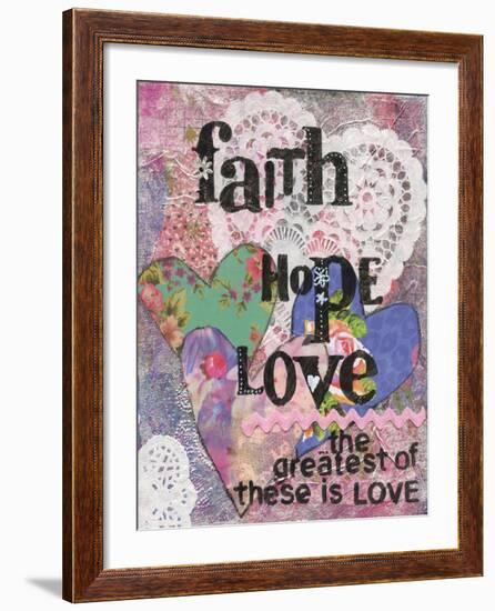 Faith Hope Love-Cherie Burbach-Framed Art Print