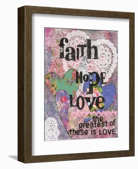 Faith Hope Love-Cherie Burbach-Framed Art Print