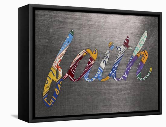 Faith Sign Metal-Design Turnpike-Framed Premier Image Canvas