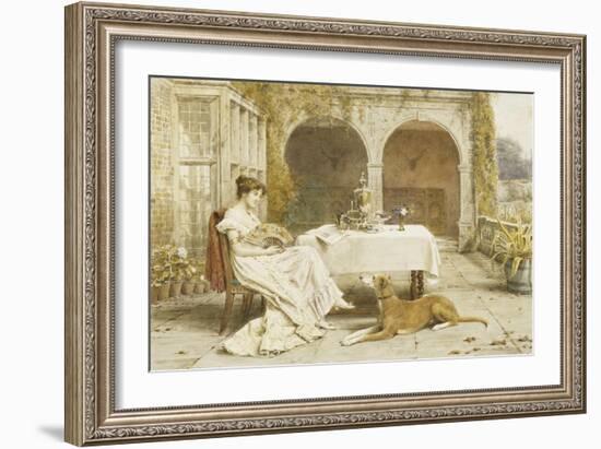 Faithful Friend at Tea Time-George Goodwin Kilburne-Framed Giclee Print