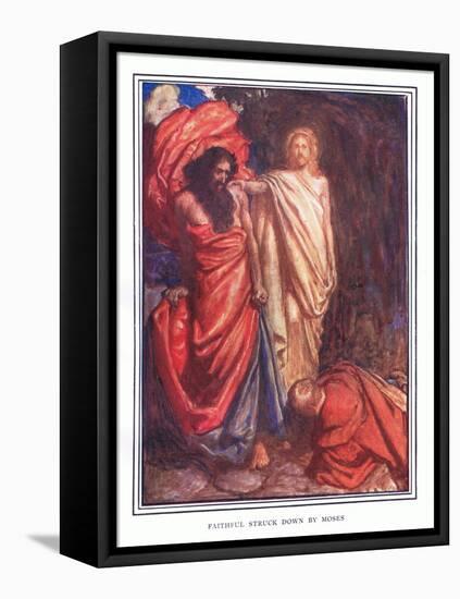 Faithful Struck Down by Moses-John Byam Liston Shaw-Framed Premier Image Canvas