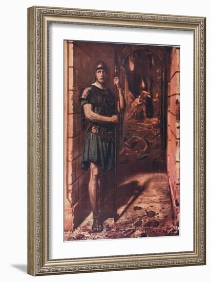 Faithful until Death, Illustration From'the World's Library of Best Books', C.1940 (Colour Litho)-Edward John Poynter-Framed Giclee Print