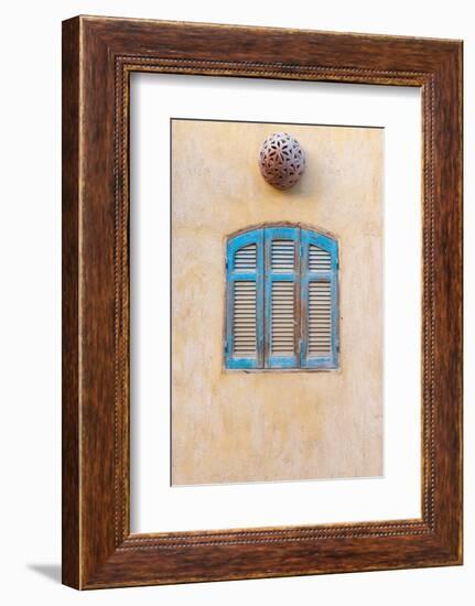 Faiyum, Egypt. Blue wooden shutters.-Emily Wilson-Framed Photographic Print