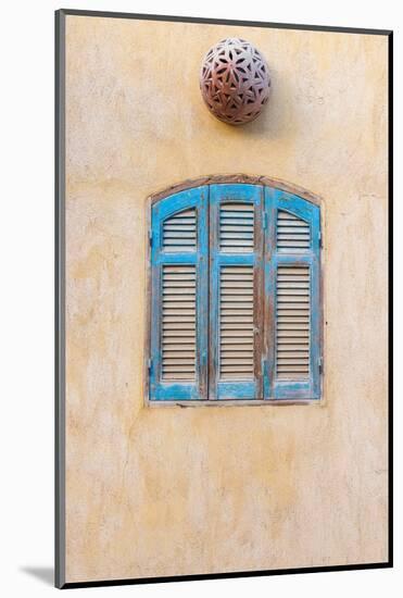 Faiyum, Egypt. Blue wooden shutters.-Emily Wilson-Mounted Photographic Print