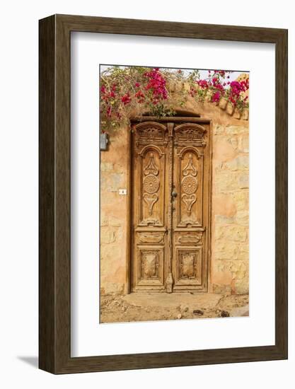 Faiyum, Egypt. Wooden door in a wall.-Emily Wilson-Framed Photographic Print