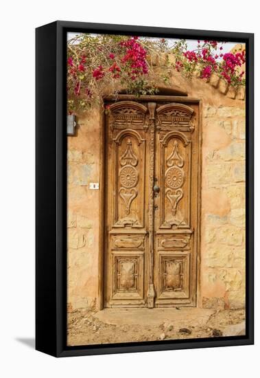 Faiyum, Egypt. Wooden door in a wall.-Emily Wilson-Framed Premier Image Canvas