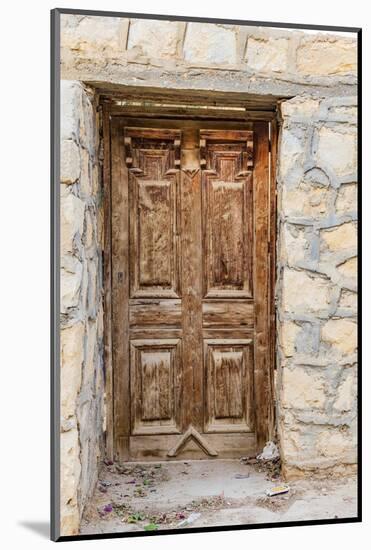 Faiyum, Egypt. Wooden door in a wall.-Emily Wilson-Mounted Photographic Print