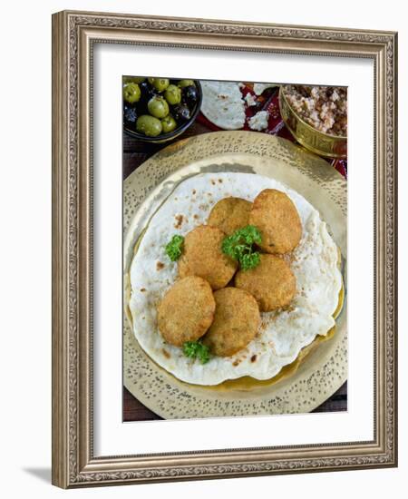 Falafel, Deep-Fried Balls or Patties Made from Ground Chickpeas and or Fava Beans, Arabic Countries-Nico Tondini-Framed Photographic Print