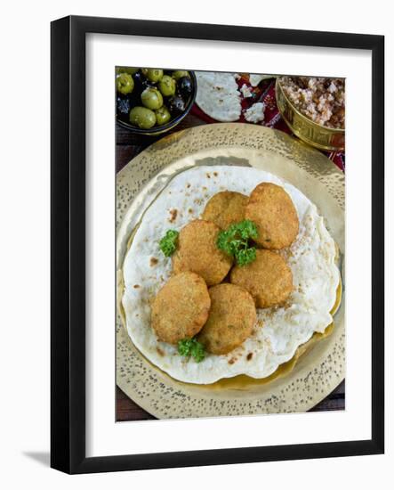 Falafel, Deep-Fried Balls or Patties Made from Ground Chickpeas and or Fava Beans, Arabic Countries-Nico Tondini-Framed Photographic Print