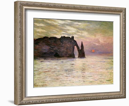 Falaise D'Etretat, 1883-Claude Monet-Framed Giclee Print