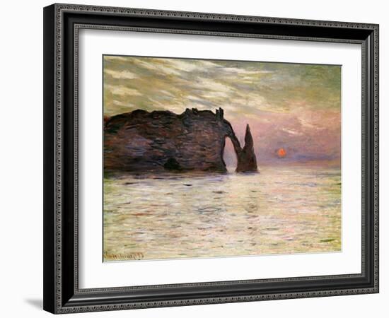 Falaise D'Etretat, 1883-Claude Monet-Framed Giclee Print