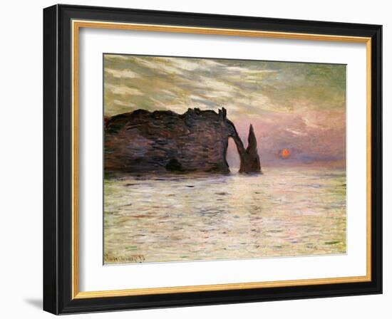 Falaise D'Etretat, 1883-Claude Monet-Framed Giclee Print