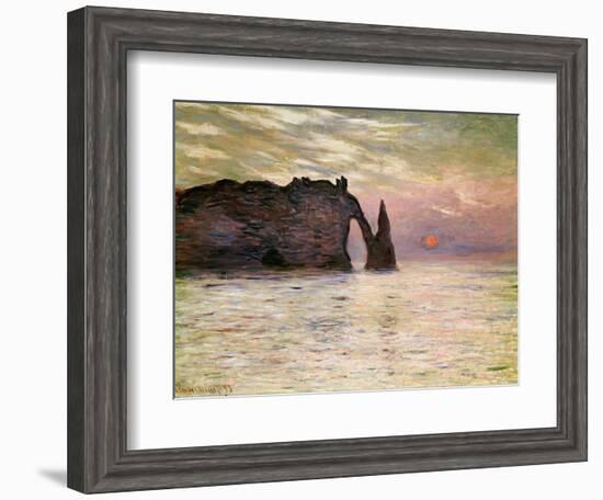 Falaise D'Etretat, 1883-Claude Monet-Framed Giclee Print