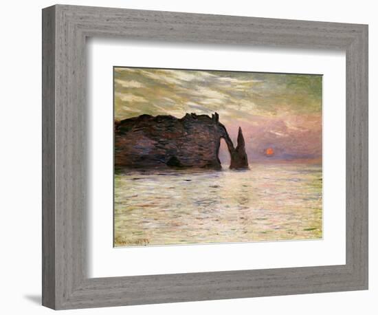 Falaise D'Etretat, 1883-Claude Monet-Framed Giclee Print