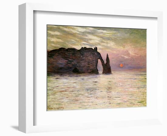 Falaise D'Etretat, 1883-Claude Monet-Framed Giclee Print