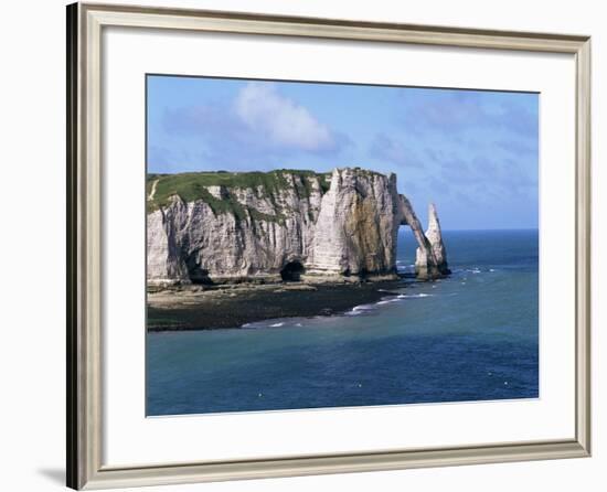 Falaises (Cliffs) and Rocks Near Etretat, Cote d'Albatre, Haute Normandie, France-Hans Peter Merten-Framed Photographic Print