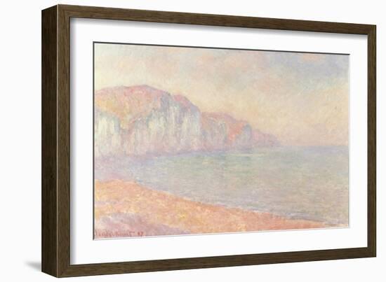 Falaises de Pourville, Le Matin, 1897-Claude Monet-Framed Giclee Print