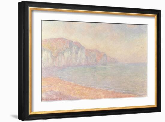 Falaises de Pourville, Le Matin, 1897-Claude Monet-Framed Giclee Print