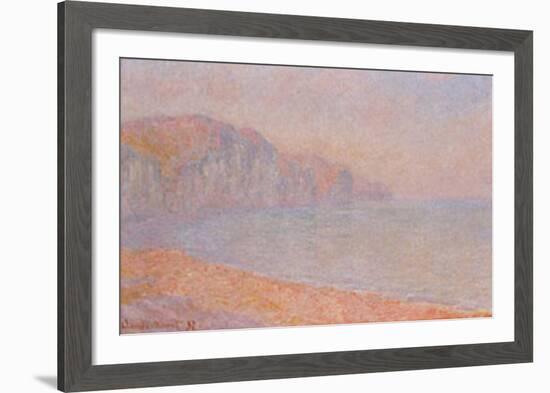 Falaises de Pourville-Claude Monet-Framed Art Print