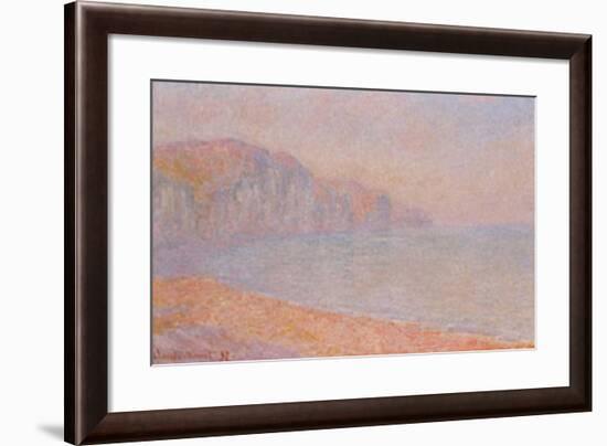 Falaises de Pourville-Claude Monet-Framed Art Print