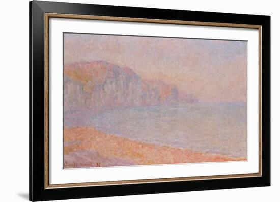 Falaises de Pourville-Claude Monet-Framed Art Print