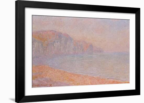 Falaises de Pourville-Claude Monet-Framed Art Print