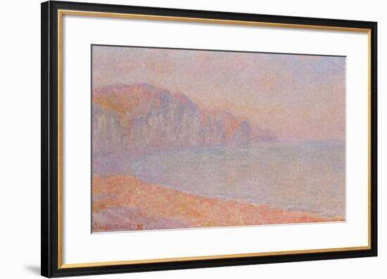 Falaises de Pourville-Claude Monet-Framed Art Print