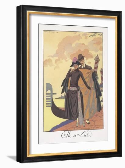 Falbalas Et Fanfreluches, Almanac for 1924, Serenade-Georges Barbier-Framed Giclee Print