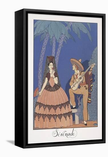 Falbalas Et Fanfreluches, Almanac for 1924, Serenade-Georges Barbier-Framed Premier Image Canvas