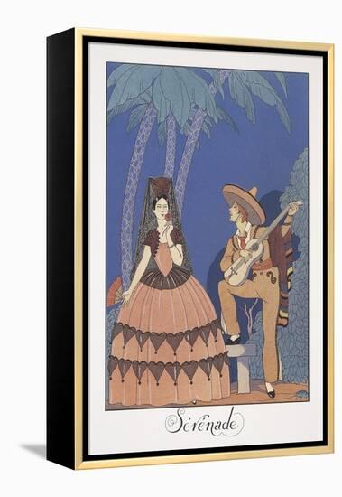 Falbalas Et Fanfreluches, Almanac for 1924, Serenade-Georges Barbier-Framed Premier Image Canvas