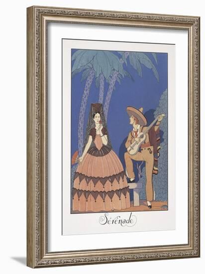 Falbalas Et Fanfreluches, Almanac for 1924, Serenade-Georges Barbier-Framed Giclee Print