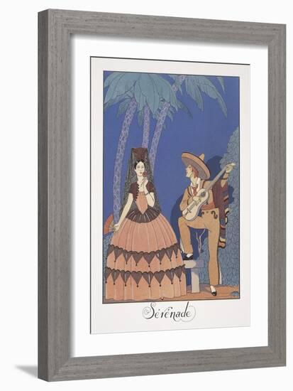 Falbalas Et Fanfreluches, Almanac for 1924, Serenade-Georges Barbier-Framed Giclee Print