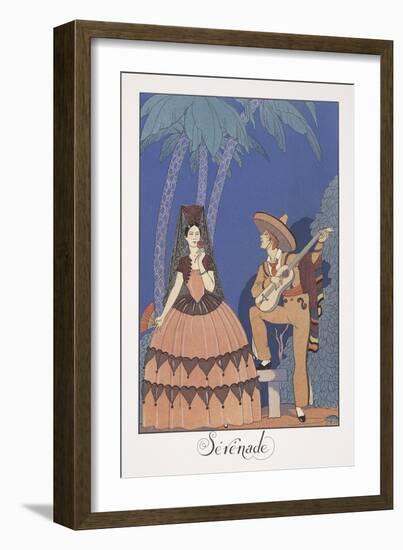 Falbalas Et Fanfreluches, Almanac for 1924, Serenade-Georges Barbier-Framed Giclee Print