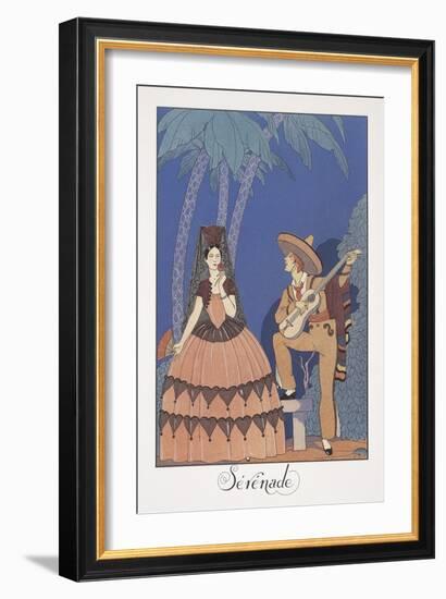 Falbalas Et Fanfreluches, Almanac for 1924, Serenade-Georges Barbier-Framed Giclee Print