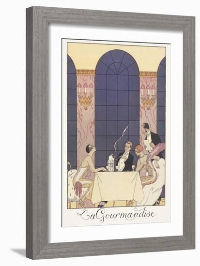 Falbalas Et Fanfreluches, Almanac for 1925: La Gourmandise-Georges Barbier-Framed Giclee Print