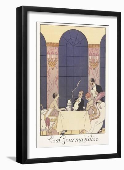 Falbalas Et Fanfreluches, Almanac for 1925: La Gourmandise-Georges Barbier-Framed Giclee Print