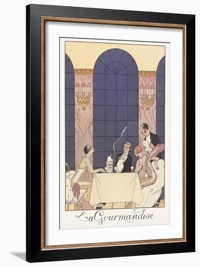 Falbalas Et Fanfreluches, Almanac for 1925: La Gourmandise-Georges Barbier-Framed Giclee Print