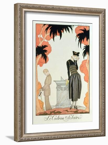 Falbalas Et Fanfreluches, Almanach Des Modes, Fashions for 1921 (Pochoir Print)-Georges Barbier-Framed Giclee Print