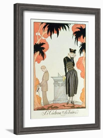 Falbalas Et Fanfreluches, Almanach Des Modes, Fashions for 1921 (Pochoir Print)-Georges Barbier-Framed Giclee Print