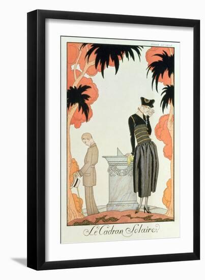 Falbalas Et Fanfreluches, Almanach Des Modes, Fashions for 1921 (Pochoir Print)-Georges Barbier-Framed Giclee Print