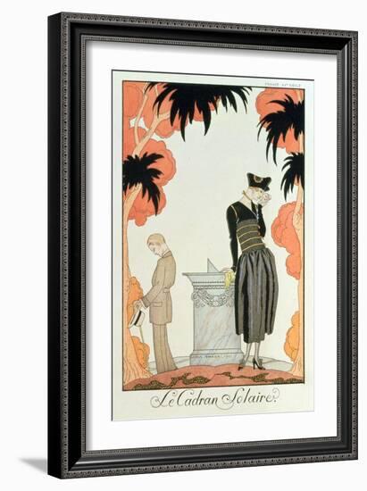 Falbalas Et Fanfreluches, Almanach Des Modes, Fashions for 1921 (Pochoir Print)-Georges Barbier-Framed Giclee Print