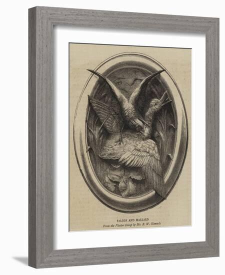 Falcon and Mallard-null-Framed Giclee Print