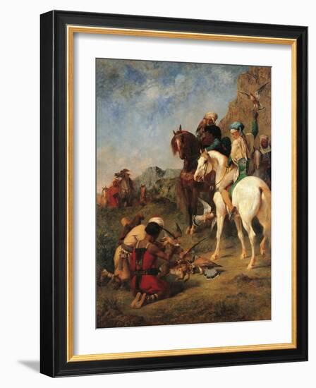 Falcon Hunting in Algeria-Eugène Fromentin-Framed Giclee Print