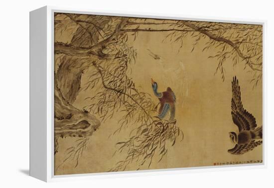 Falcon Hunting Prey-Hua Yan-Framed Premier Image Canvas