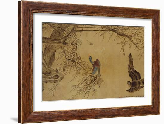 Falcon Hunting Prey-Hua Yan-Framed Giclee Print