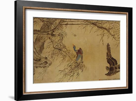 Falcon Hunting Prey-Hua Yan-Framed Giclee Print