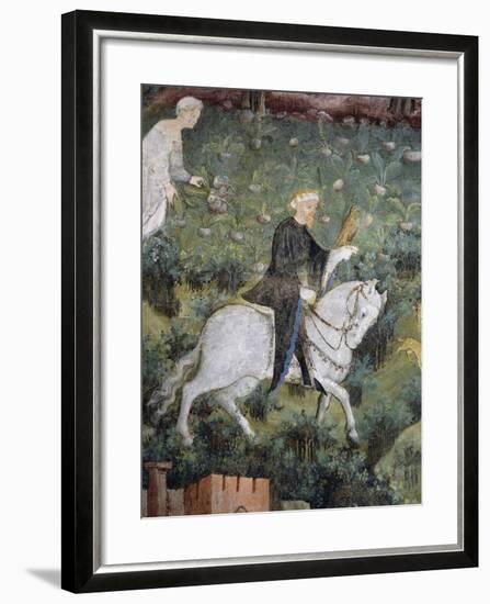Falconer Fresco Attributed to Bohemian Master Venceslao-null-Framed Giclee Print
