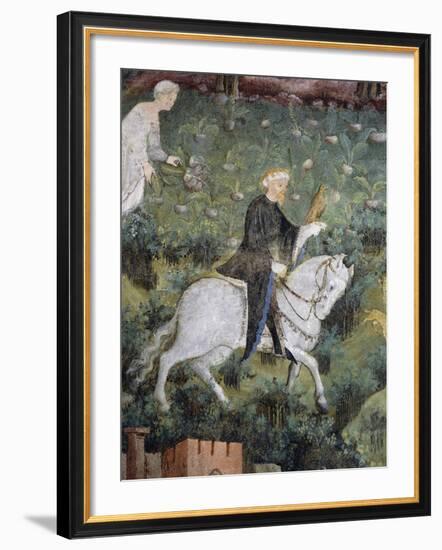 Falconer Fresco Attributed to Bohemian Master Venceslao-null-Framed Giclee Print