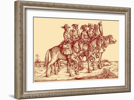 Falconers-Hans Burgkmair-Framed Giclee Print