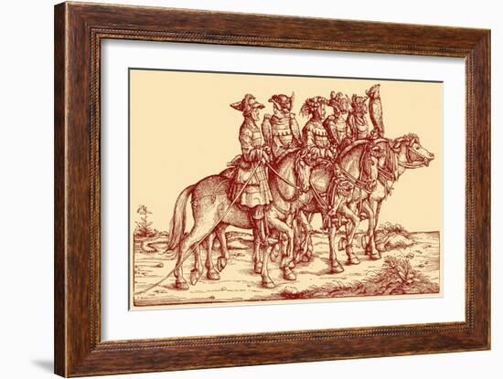 Falconers-Hans Burgkmair-Framed Giclee Print